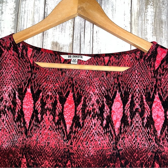 BB Dakota Red Snake Print Dress - Picture 4 of 5